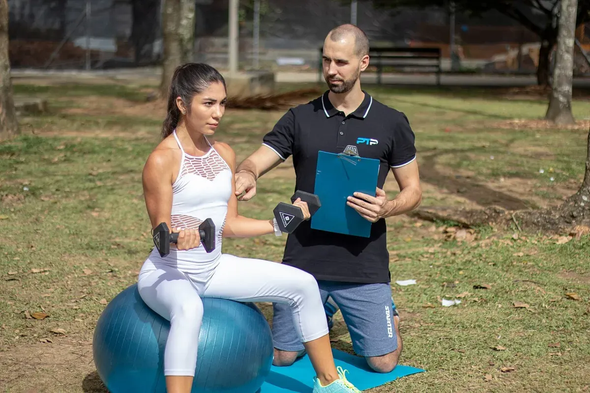 Bicep curls performed at home for arm strength