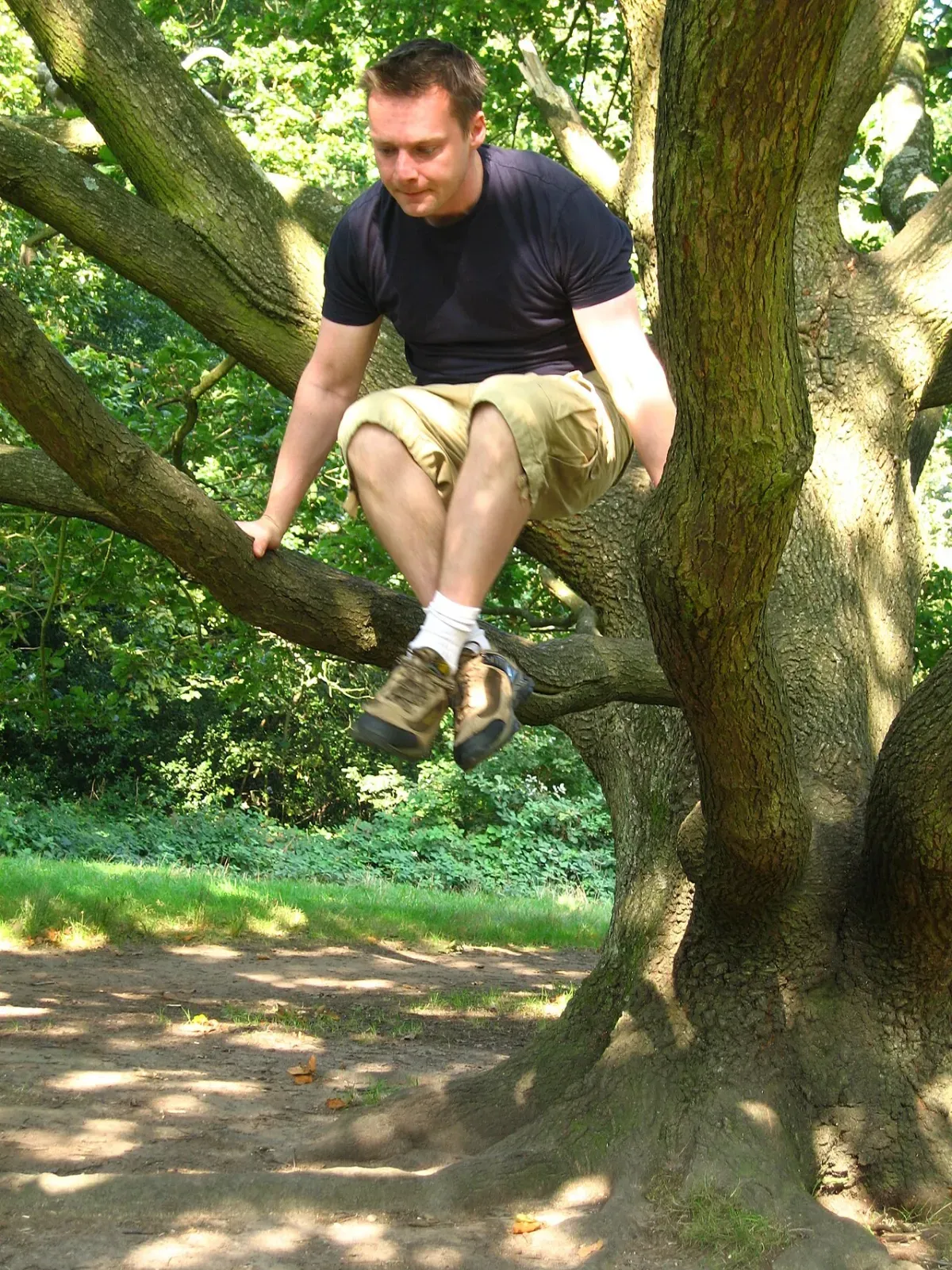 Tricep dip on a chair, a bodyweight arm exercise at home