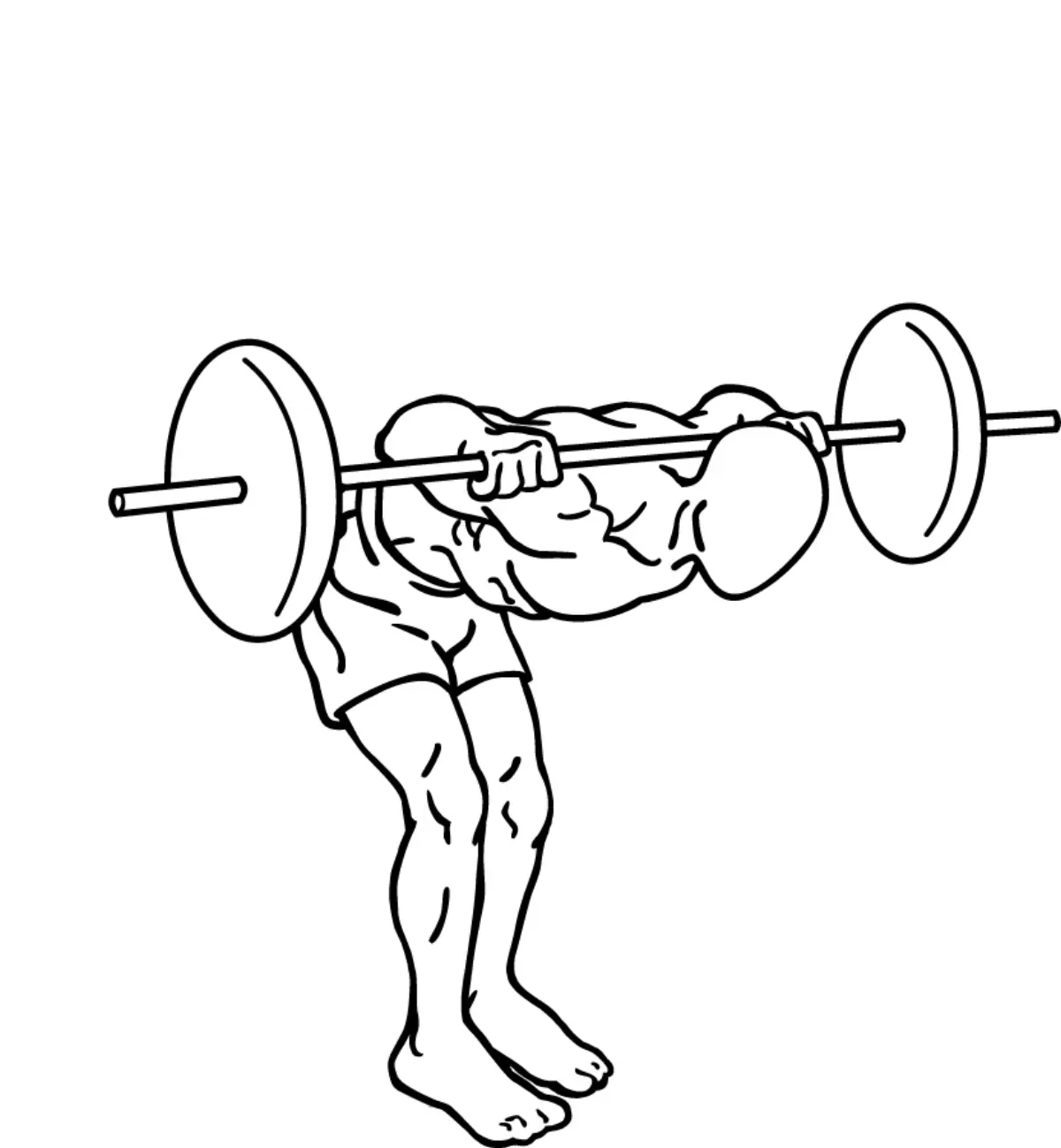 Illustration of a hinging back exercise for a back workout at home