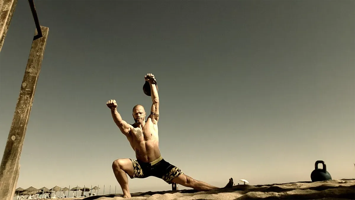 A side lunge stretch for the inner-thigh adductors