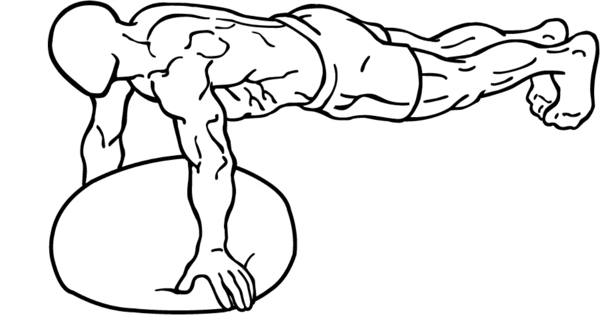 Illustration of correct push-up form for a home chest workout