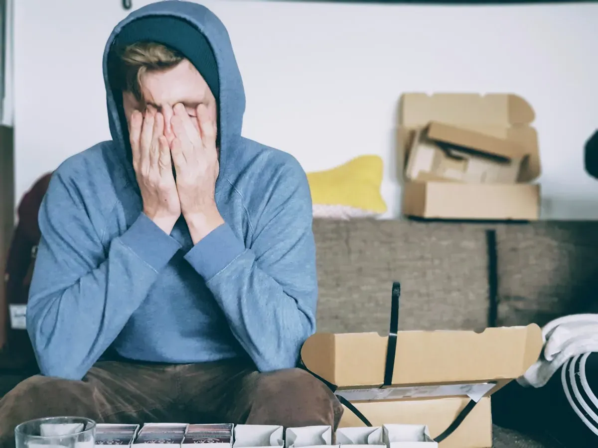 How to motivate yourself to workout: young man on a couch struggling to get started